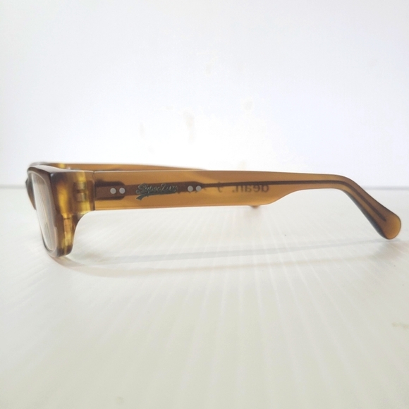 Superdry Dean glasses rectangle frames funky artsy yellow 56 17 135 - Picture 7 of 11